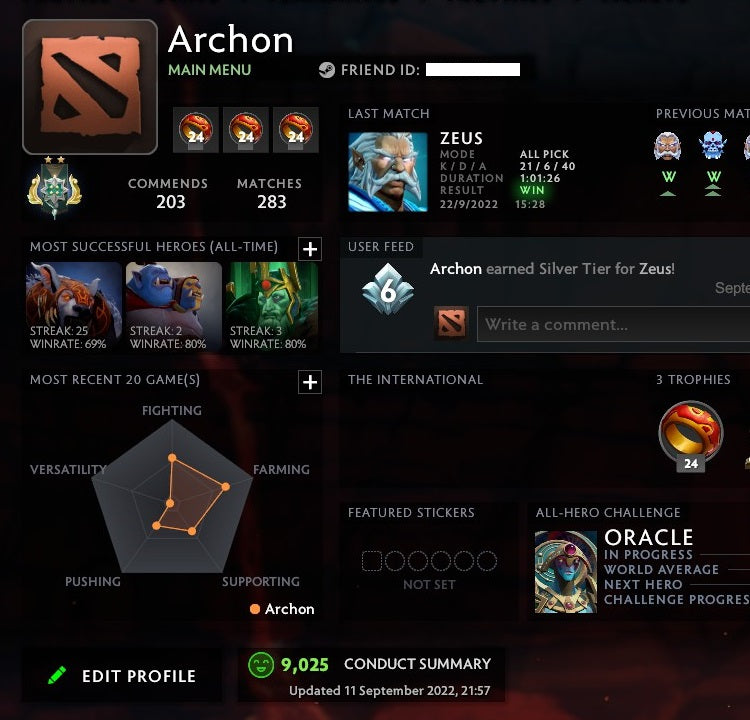 Archon II | MMR: 2430 - Behavior: 9025