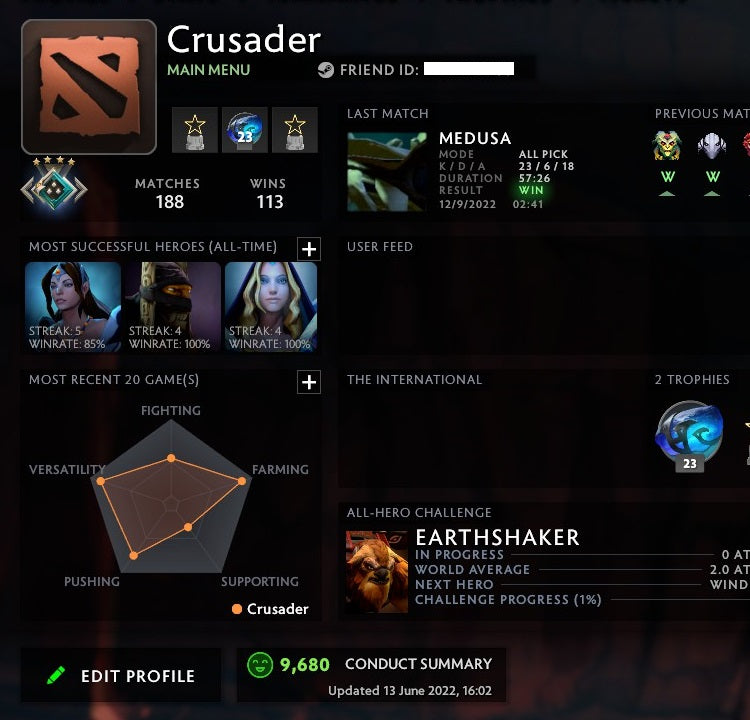 Crusader IV | MMR: 2150 - Behavior: 9680
