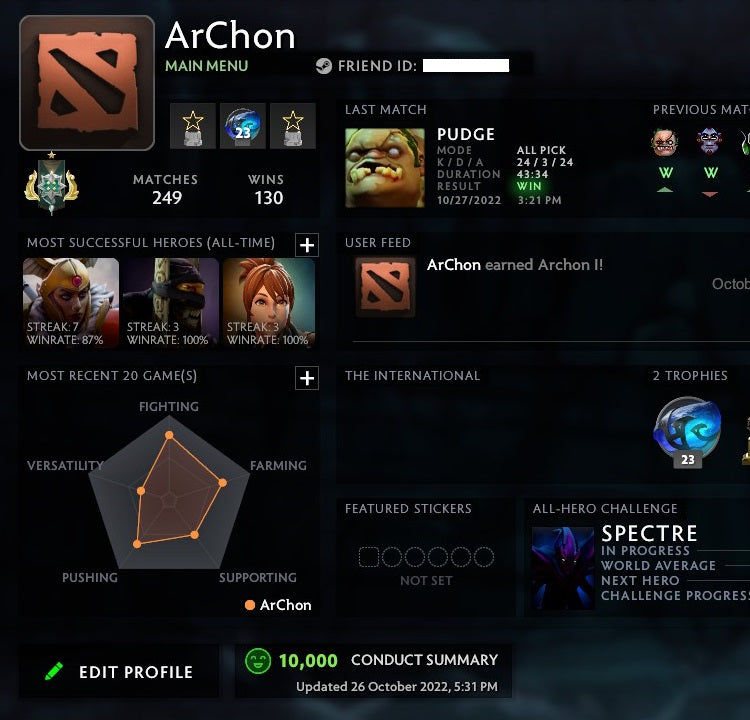Archon I | MMR: 2330 - Behavior: 10000