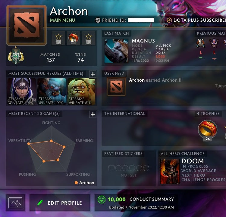 Archon I | MMR: 2450 - Behavior: 10000